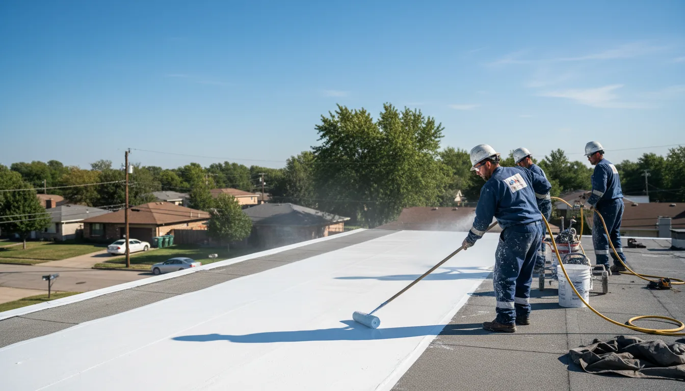 Commercial roof coating in White Mills, PA near me